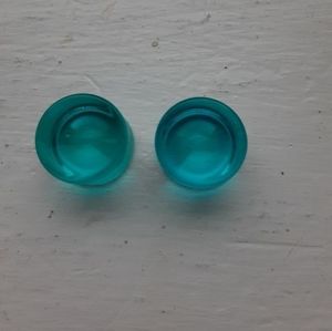 Glass Turquoise Blue Plugs ⅝
